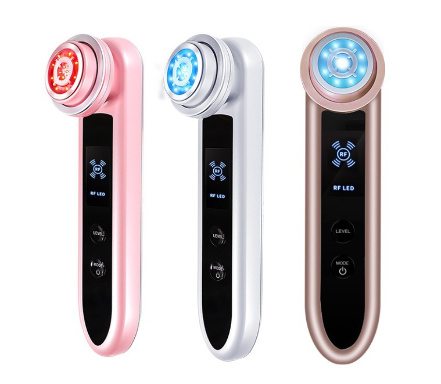 ZENEVIVE Glow RF skin rejuvenation wand in pink, white and gold